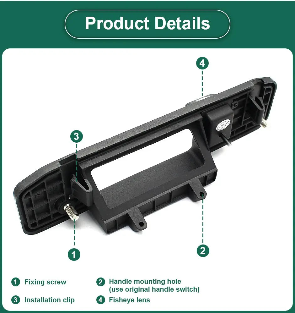 AHD 1080P Car Reverse Backup Trunk Handle Camera For Mercedes Benz ML A180 A200 A260 GLA GLC GLE CLK X166 W166 Vito Viano W447 by InterCyprus Trading Ltd