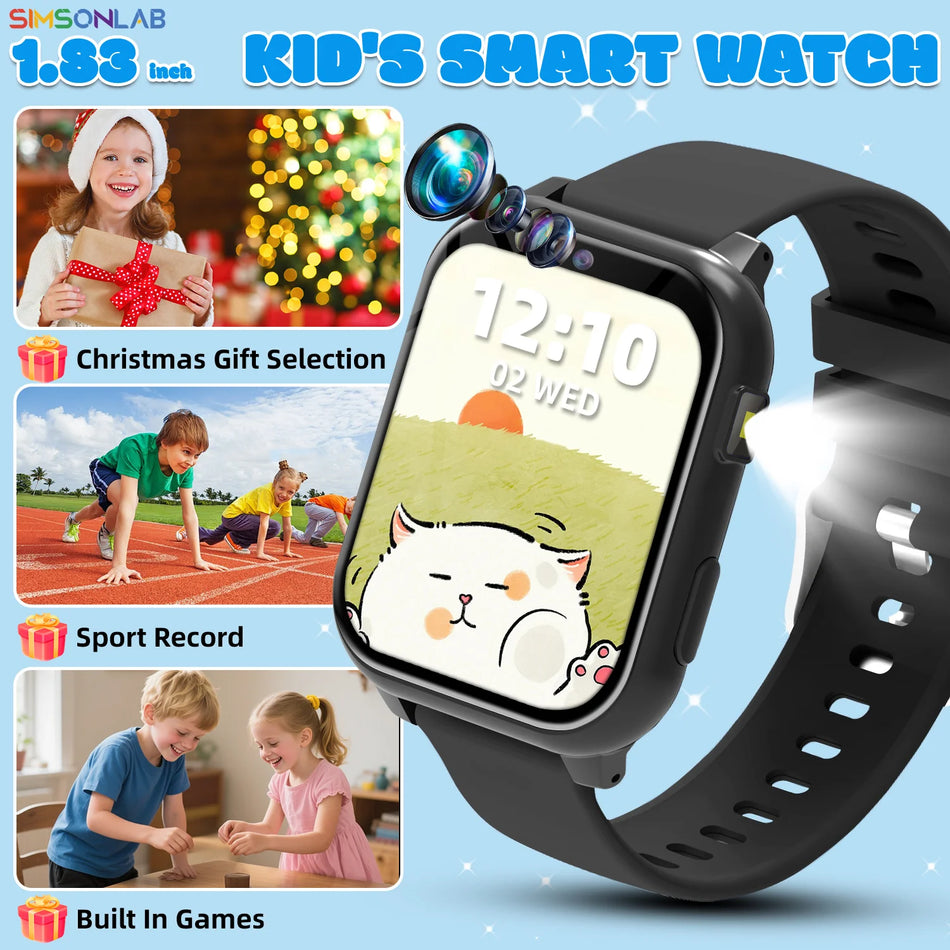 Kids Smartwatch with HD Camera, Flashlight, Sleep Monitoring and Games