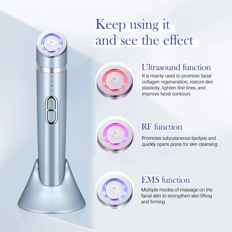 Ögon Skönhet Massage Maskin LED Ljus Terapi Lyft