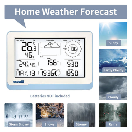 Ecowitt Essense3 Wireless Weather Station with 7.5'' Display - Complete Weather Monitoring System
