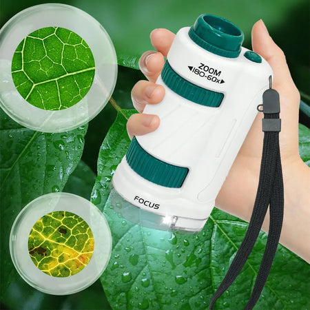 60-180x Handheld Microscope &ndash; Engaging Science Experiment Set for Kids