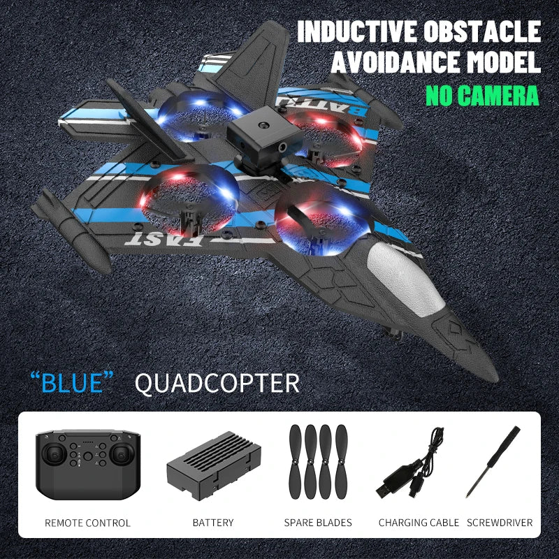 Hywiwine RC Plane &ndash; Aerial Photography with Obstacle Avoidance Blue OB MODE
