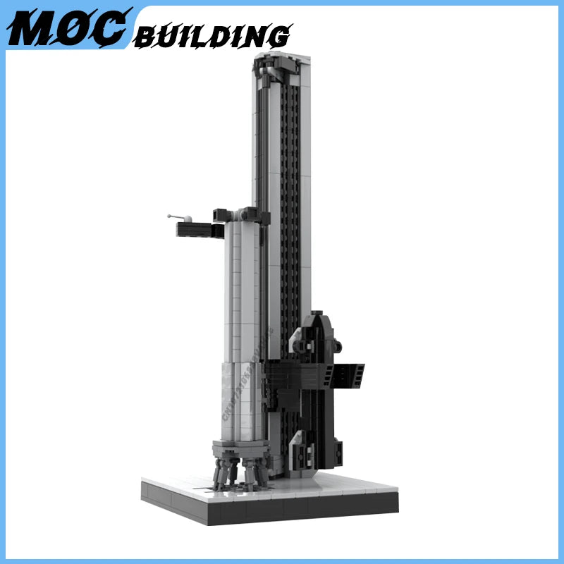 MOC High-Tech Space Starship Launch Complex Model Building Blocks 891PCS