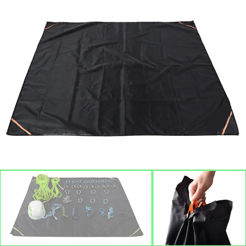 Rock Climbing Rope Bag Cord Carry Bag Hiking Shoulder Backpack Folding Portable Waterproof Backpack Ground Mat 2 Pieces