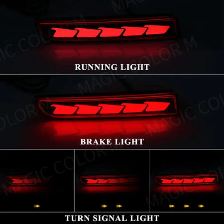 LED Rear Bumper Reflector Lights For Mitsubishi Lancer Evo Evolution ASX Outlander Sport RVR Dynamic Turn Signal Tail Brake Lamp by InterCyprus Trading Ltd