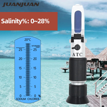 ATC 0-28% Salinity Meter - Temperature Compensated Readings no Box