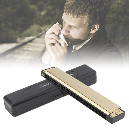 8K Titanium Tremolo Harmonica &ndash; Key C Tone Included