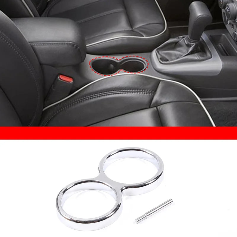 Bright Aluminum Cup Holder Ring For 2005-2009 Hummer H3