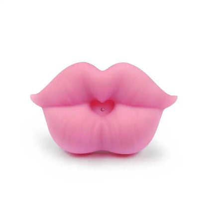 Kiss Lips Mustache Pacifier - Funny Silicone Soother for Babies Pink