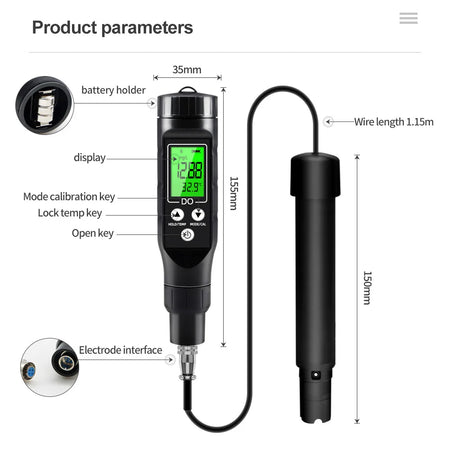 BLE-9100 &ndash; Bluetooth Enabled DO Meter For Aquaculture