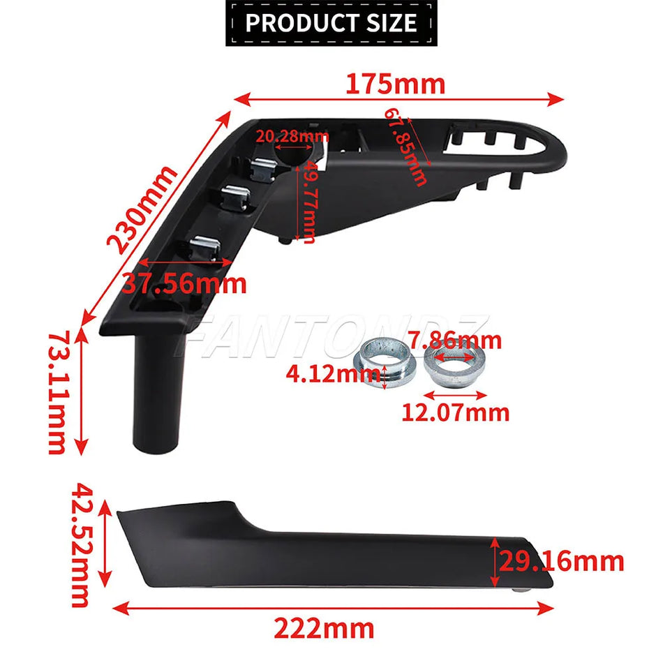 Interior Door Handle With Retaining Cover For VW Polo 6N 6N2