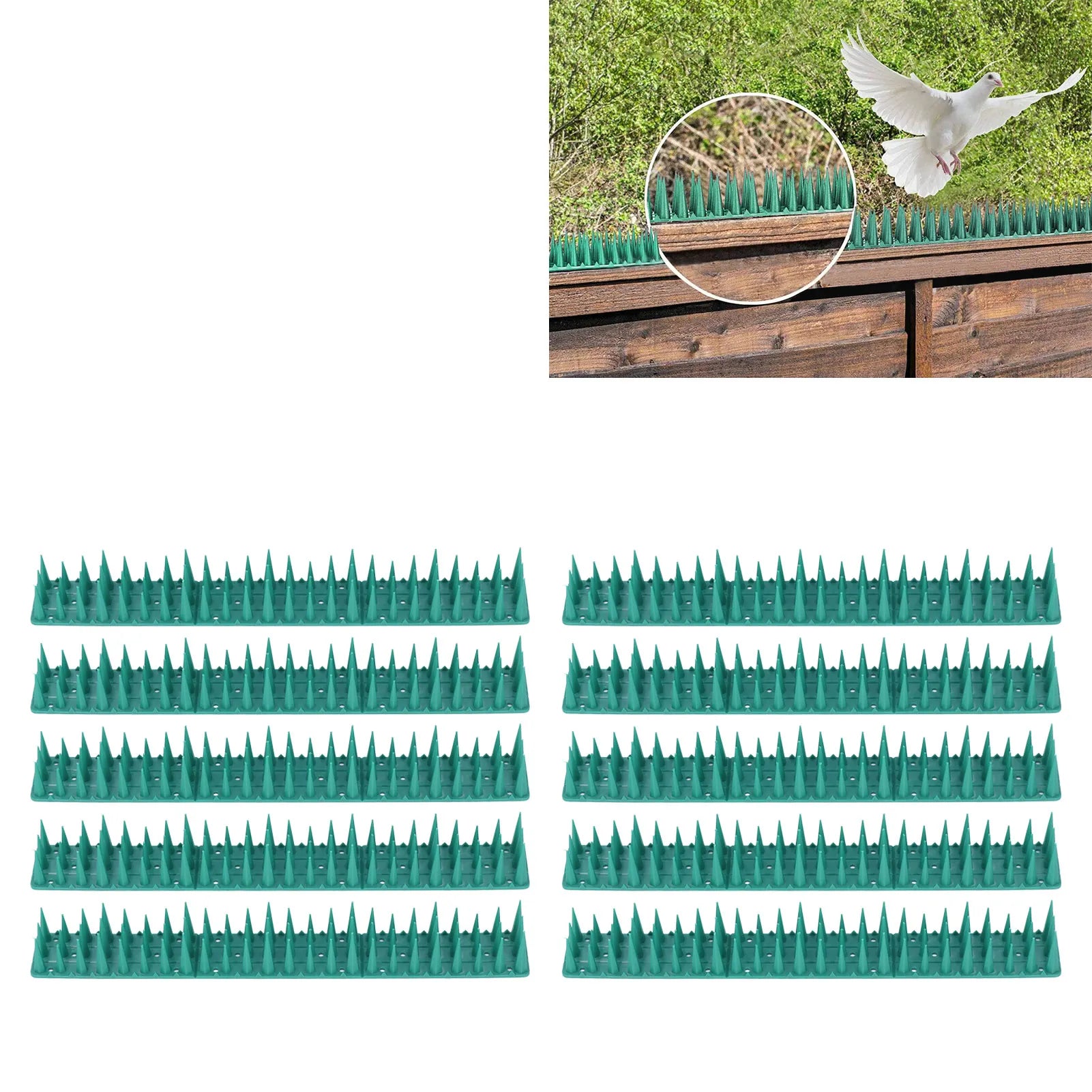 10Pcs 36cm Bird Deterrent Spike Set - Safe For Birds Default Title