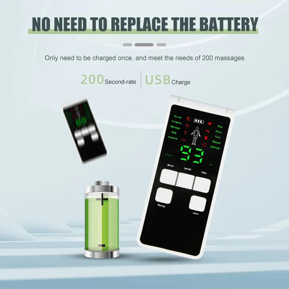 8-läges låg frekvens pulsmassagerare för nacke och axlar