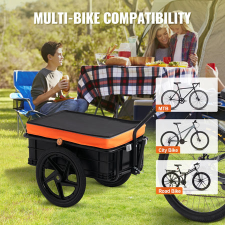 SucceBuy Bike Cargo Trailer &ndash; Foldable With 16 Inch Wheels