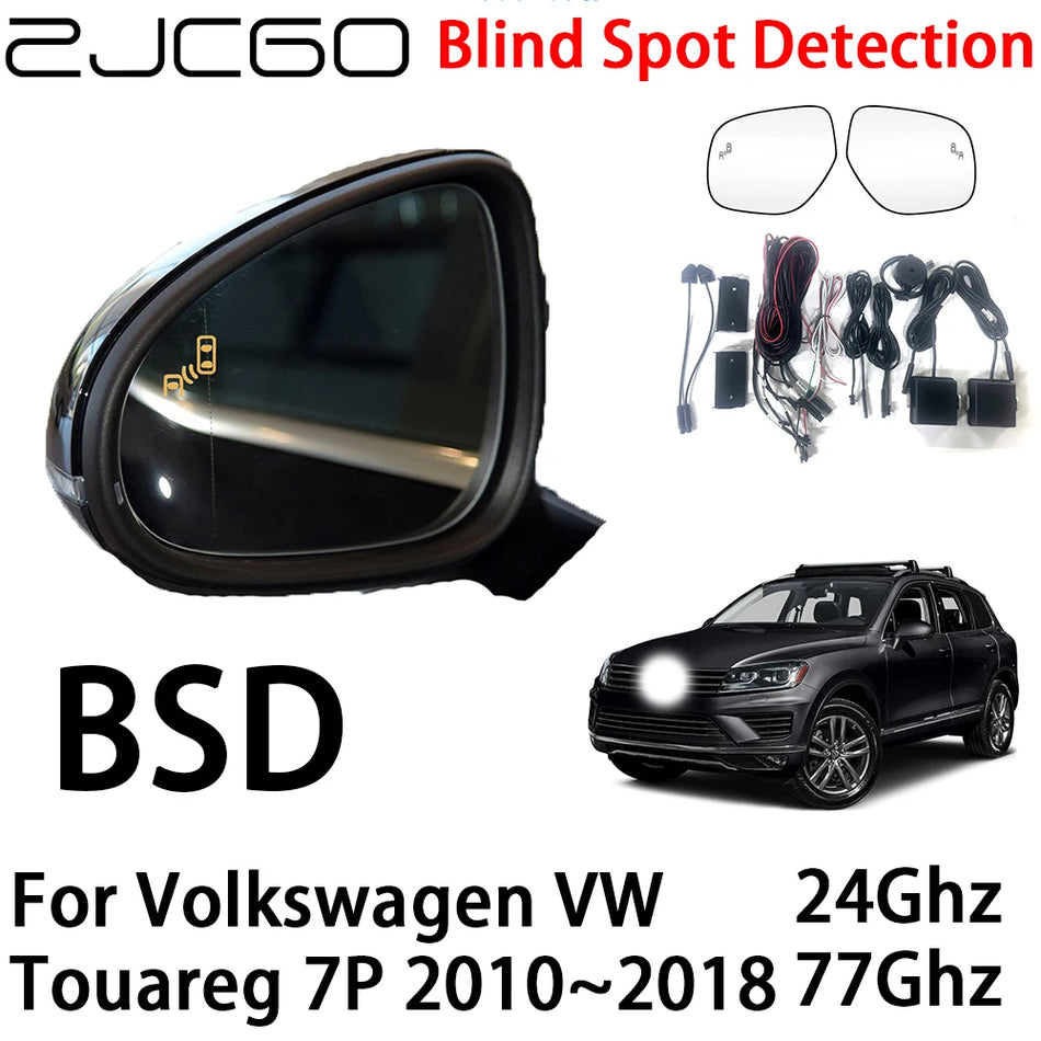 Radarų įspėjimo sistema Volkswagen Touareg 7P su aklųjų zonų aptikimu, dvigubais MmWave jutikliais galiniam buferiui