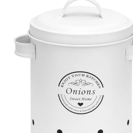Potato Onion Garlic Storage Bin &ndash; Airtight Lid with Farmhouse Decor