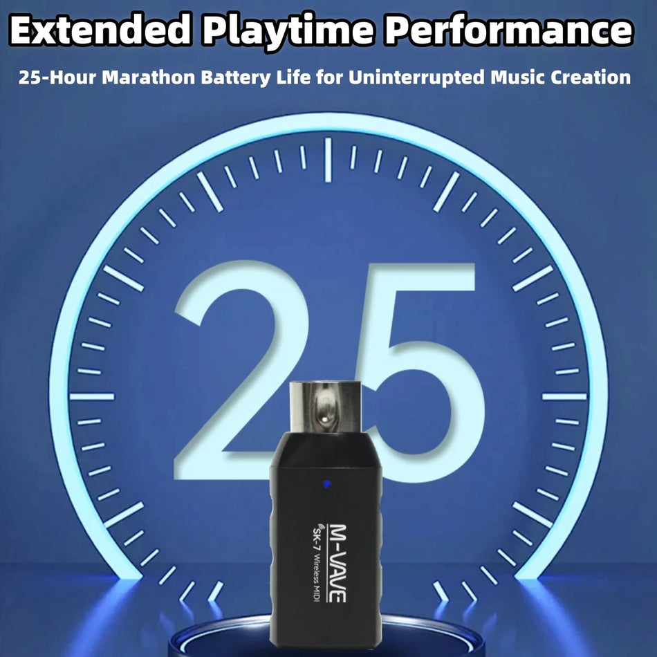 M-VAVE SK7 2.4GHz Wireless MIDI Adapter &ndash; Ultra Low Latency Default Title
