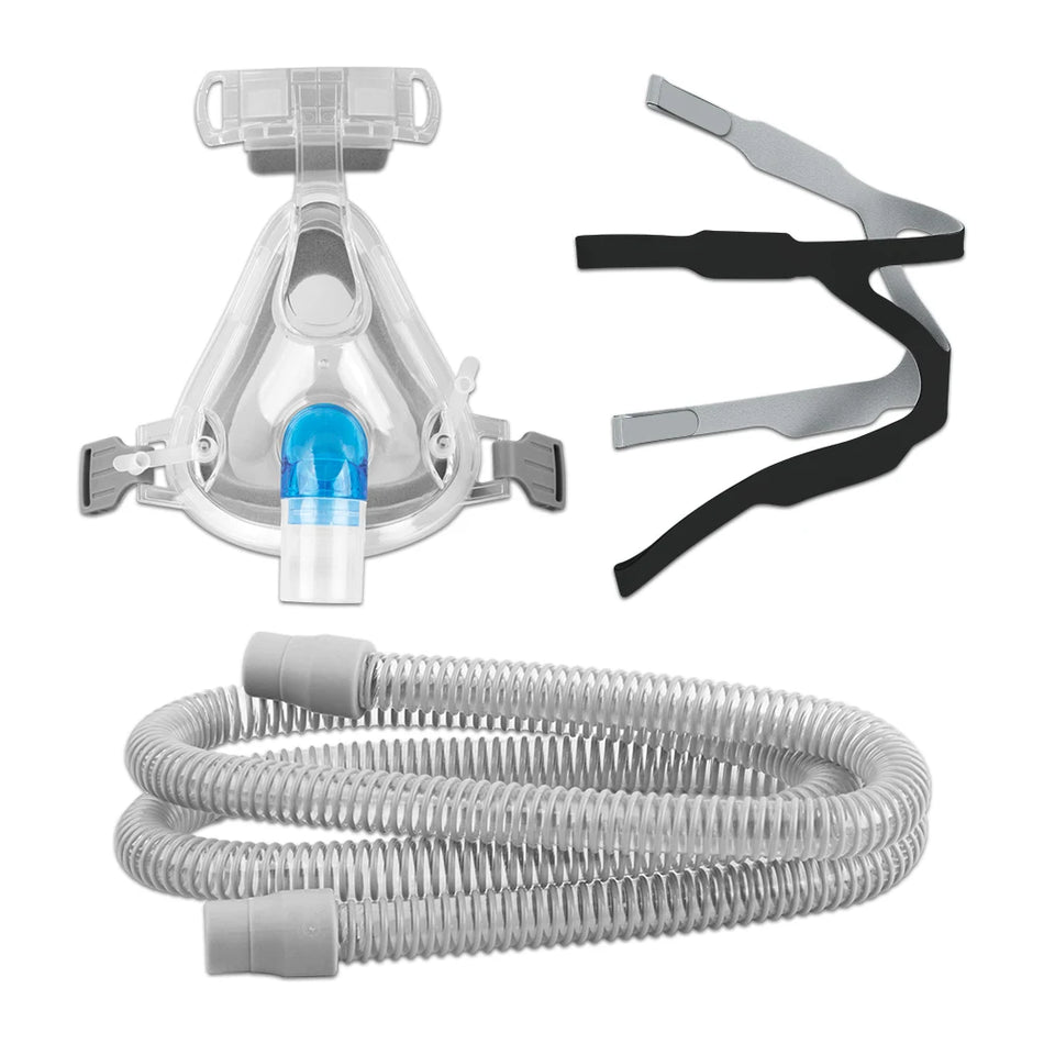 CPAP mask za spalno apnejo s trakom, nosna ali celotna obrazna.