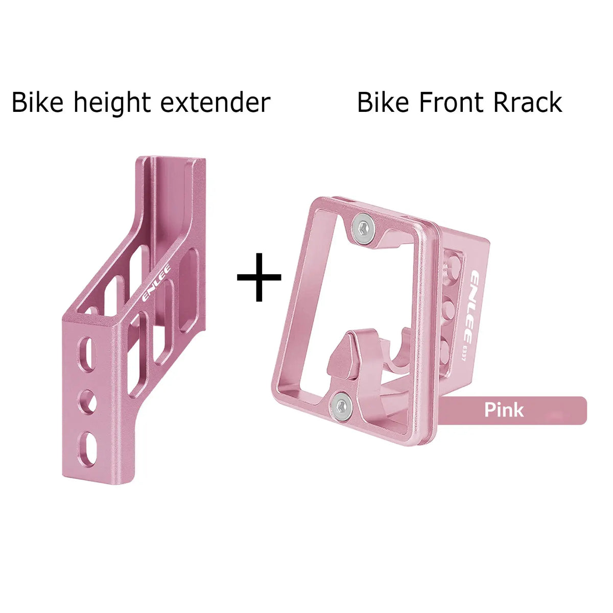 ENLEE Folding Bicycle Front Bag Raised Base Aluminum Alloy Front Carrier Mount Adapter Raiser For Dahon Brompton Winter Cycling by InterCyprus Trading Ltd
