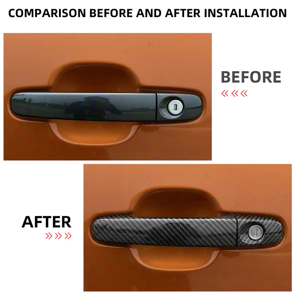 Adesivi protettivi per maniglie delle porte per Ford Ranger Everest Endeavour esterno ABS a un foro