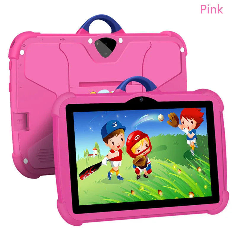 Cartoon Pattern Kids Tablet 7 Inch Quad Core &ndash; Ultra Slim Pink / Standard Version / CHINA