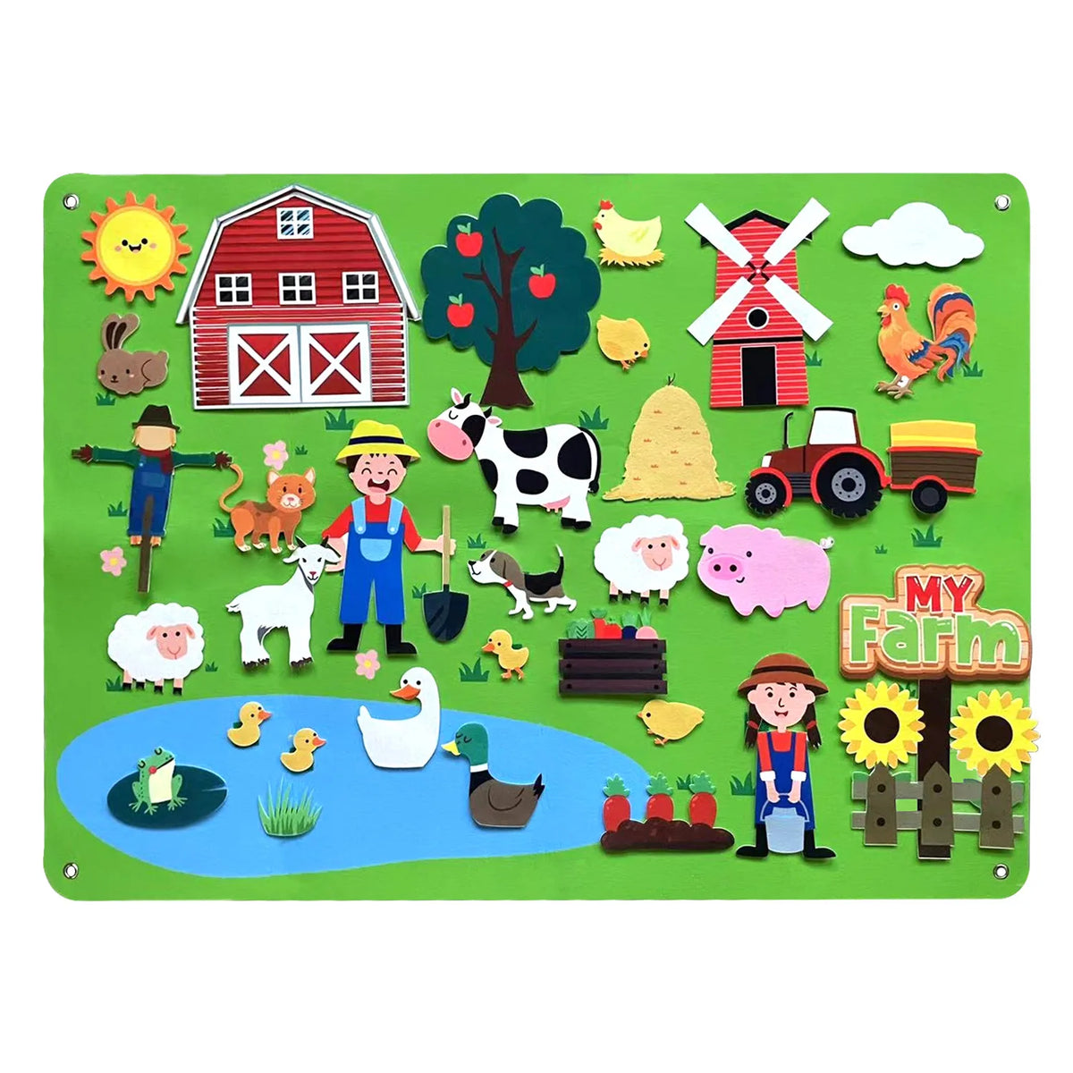 33 Piece Farm Animal Puzzle Toys &ndash; Interactive Wall Mounted farm
