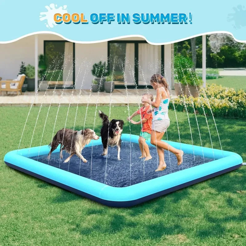 Sklopiva igraća podloga za pse s rashladnom splavom za vanjsku zabavu, izrađena od plastike