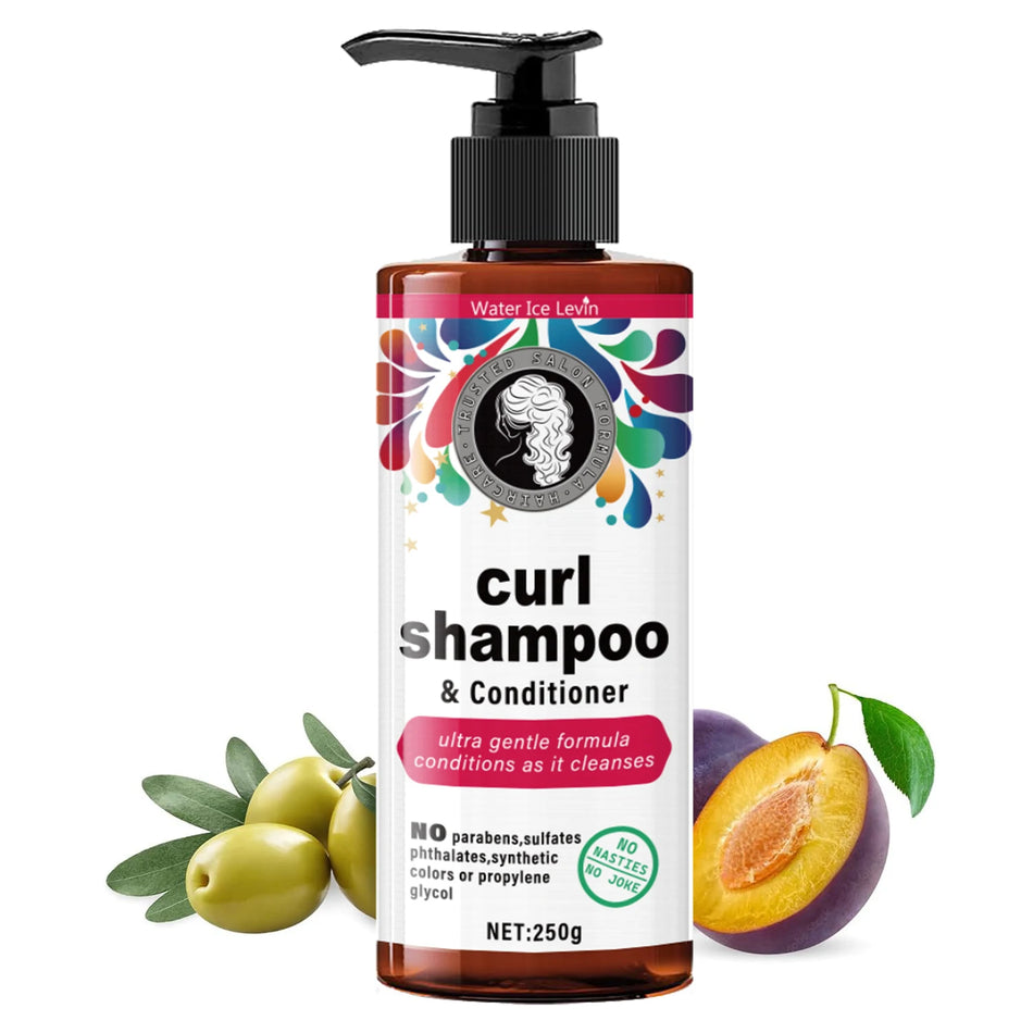 Water Ice Levin Curly Hair Shampoo and Conditioner &ndash; Super Soft Moisturizing Formula