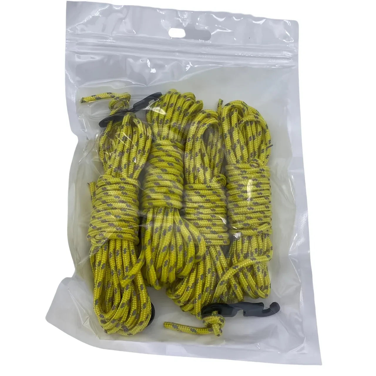 Reflective Outdoor Tent Ropes with Buckles - Durable, Multi-functional Safety Accessories
