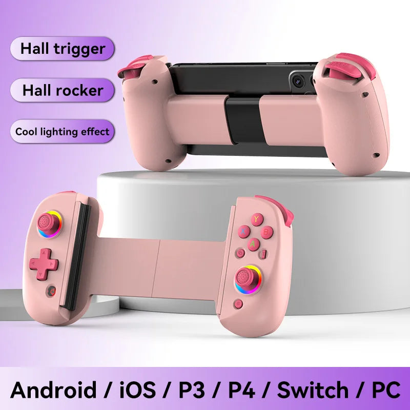 D8/3 TypeC Telescopic Mobile Phone Gamepad &ndash; Bluetooth 5.0 Wireless Compatibility D8 Pink / CHINA