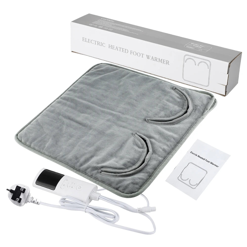 Electric Foot Heating Pad &ndash; Washable Cozy Feet Warmer UK plug