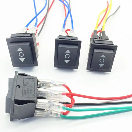 Wired 20A 12V DC Motor Polarity Reversing Rocker Switch &ndash; Seamless Control for DC Motors