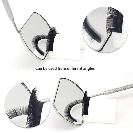 DUTRIEUX Stainless Steel Grafting Eyelash Extensions Checking Mirrors - 2 PCS Set