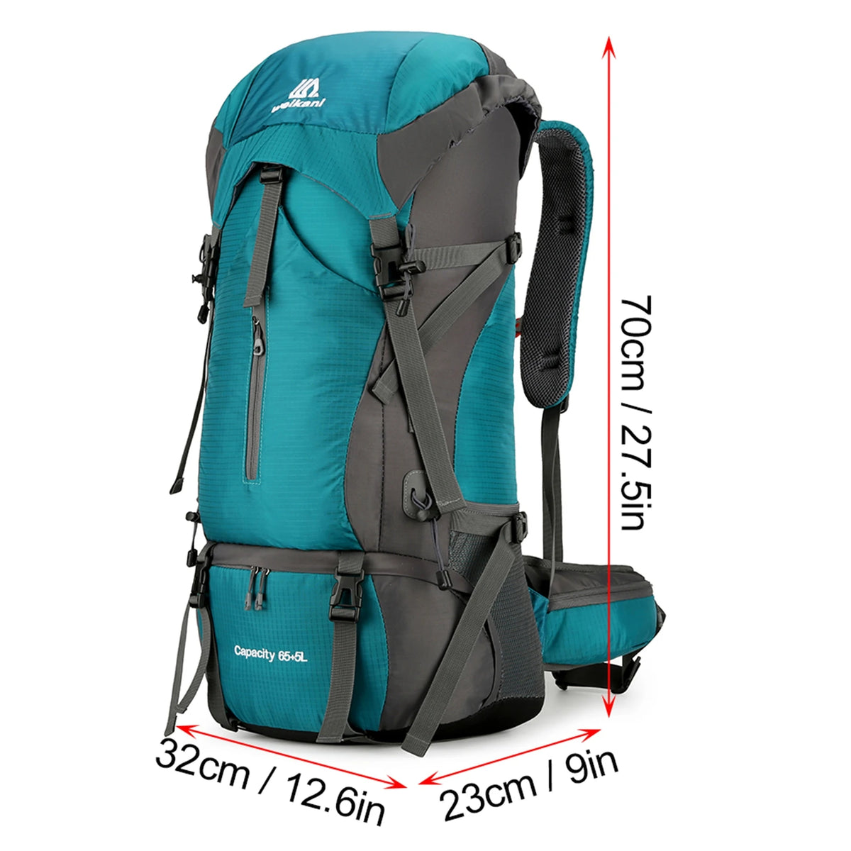 70L Mountaineering Bag &ndash; Waterproof With Pockets System