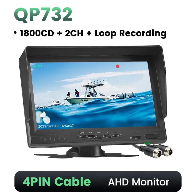 7 Inch Quantum Dot QLED AHD DVR Monitor With 1080P Loop Recording by InterCyprus Trading Ltd