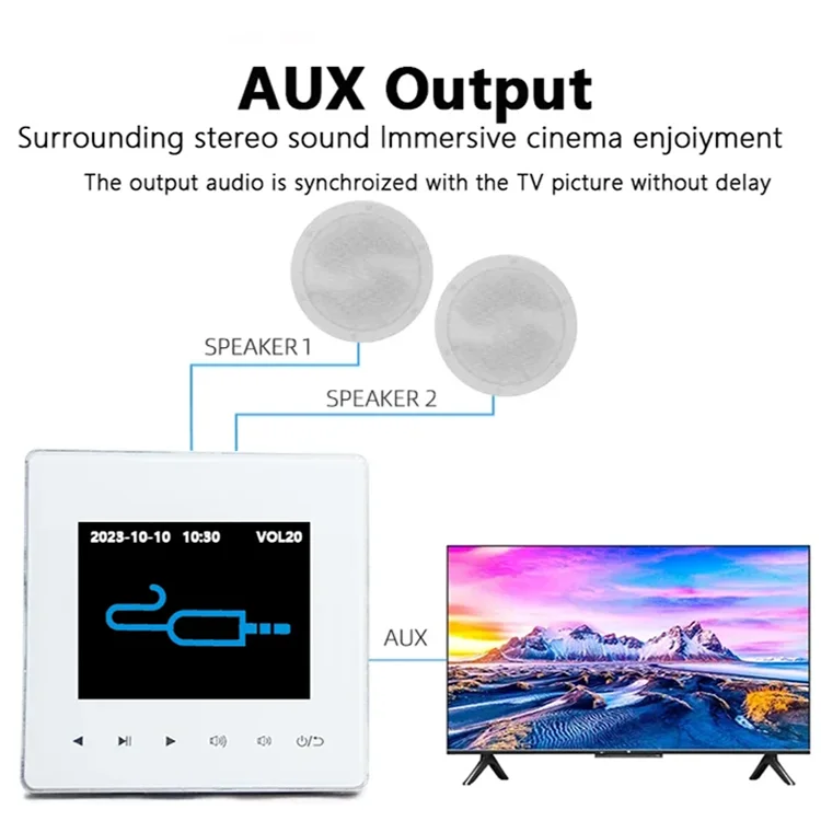 CEKPINL Bluetooth Wall Amplifier with Touch Control and Multi-Channel Output