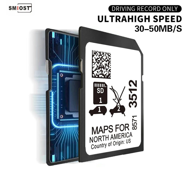 GPS Sat Nav GM 8571 3512 SD Card - North America Map Update