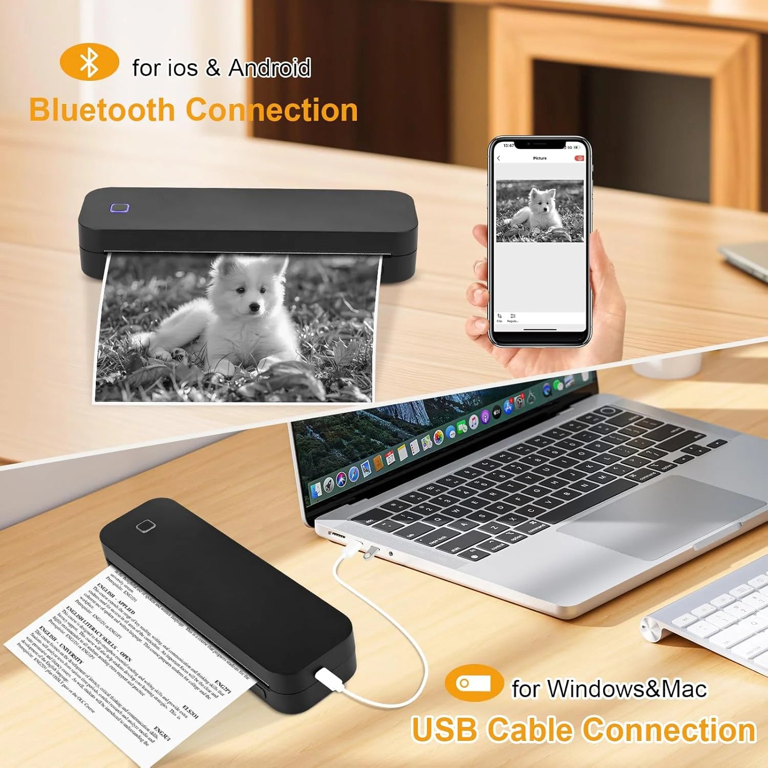 MarkLife D210 - Portable A4 Thermal Printer With Bluetooth