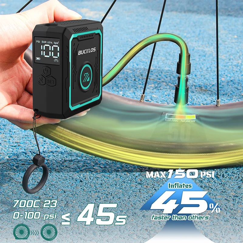 BUCKLOS Mini Electric Air Pump &ndash; 150PSI Portable Inflation