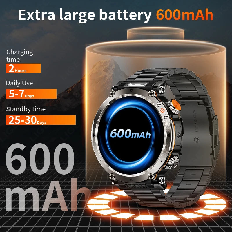 Outdoor Smart Watch Men LED Flashlight &ndash; Long Battery Life