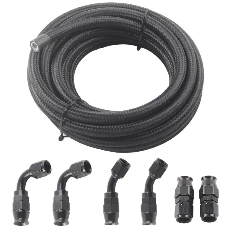Kit de ligne de carburant AN6/AN8/AN10 E85, nylon-acier inoxydable tressé PTFE, 3m/10ft
