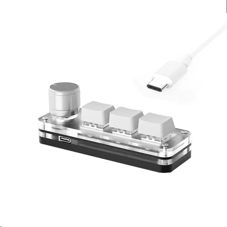 Macropad Macro Keyboard RGB Mini Knob &ndash; Hot Swap RGB 3 Key Knob / Red Switch / CHINA