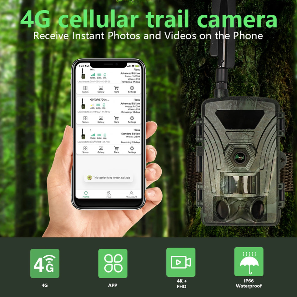 PR802LTE-4G Trail Camera &ndash; 4K Video Capture Fast Trigger
