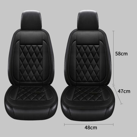 Winter Heated Car Seat Cushion - 2PC 12V Universal Mat for Comfort and Warmth