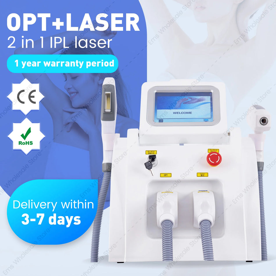 E Light IPL Laser Hårfjerning Maskine Hudfornyelse