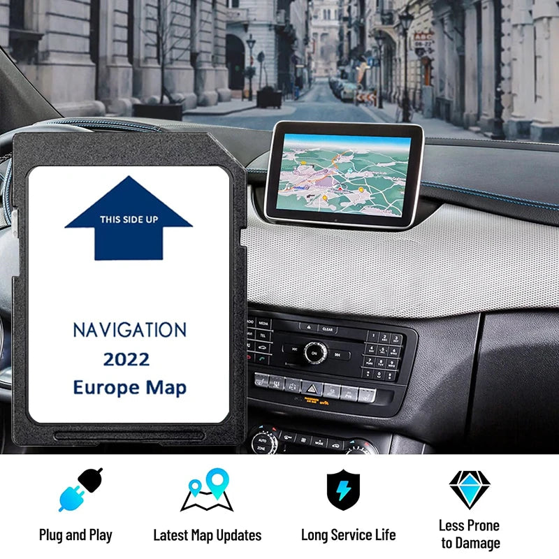 Tarjeta SD de Navegación GPS Mapas de Europa para IVECO XP Daily