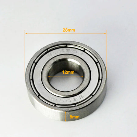 304 Stainless Steel Ball Bearings &ndash; Food Grade Non Magnetic 6001ZZ 12x28x8mm / CHINA / 2Pcs