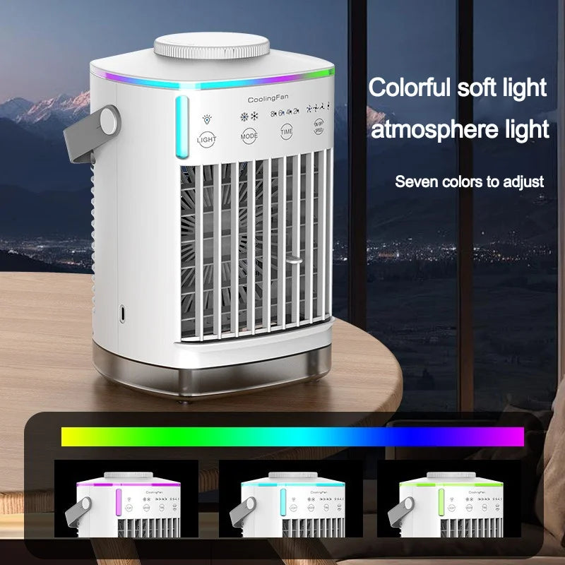 Mini Air Cooler USB Desktop Fan &ndash; 4-Speed Humidifying
