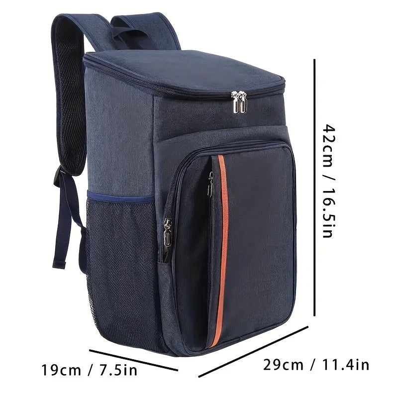 Double Shoulder Insulated Bag &ndash; Large Capacity For Outdoors dark blue