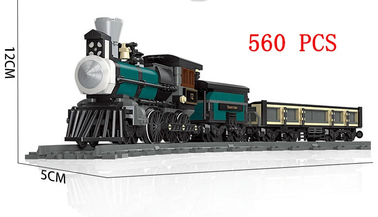 City Train Set Steam Vehicle Cargo Rail &ndash; Lego Compatible